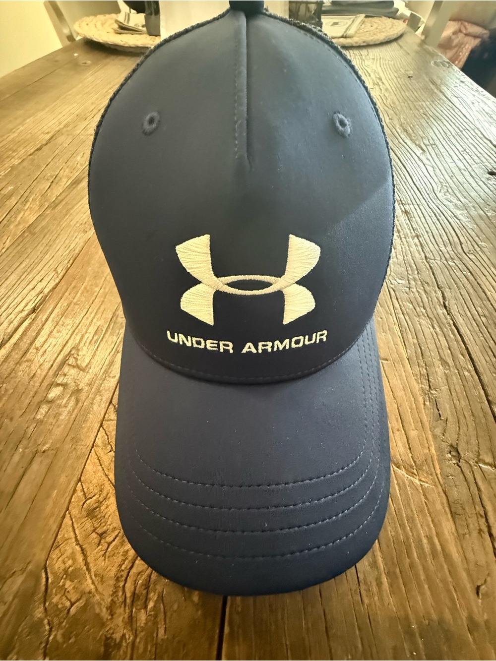 Under Armour Navy Blue Cap with White Logo